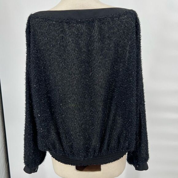 Vintage A.C. Sport Sparkly Sheer Boat Neck Top (EU 42) US Lg - Picture 4 of 8